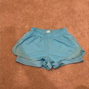 Puma Women's Blue Athletic Shorts